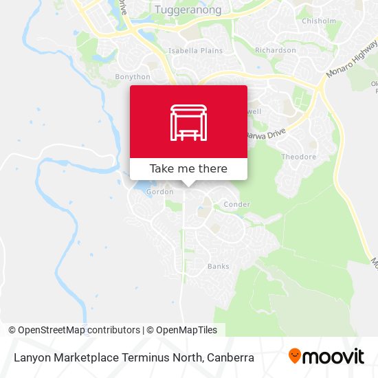 Mapa Lanyon Marketplace Terminus North