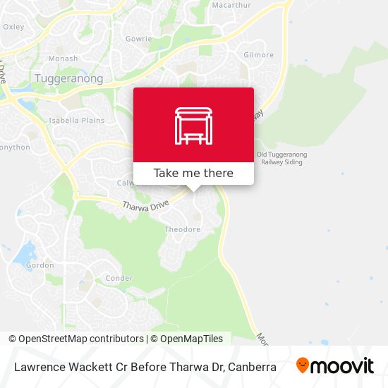 Mapa Lawrence Wackett Cr Before Tharwa Dr