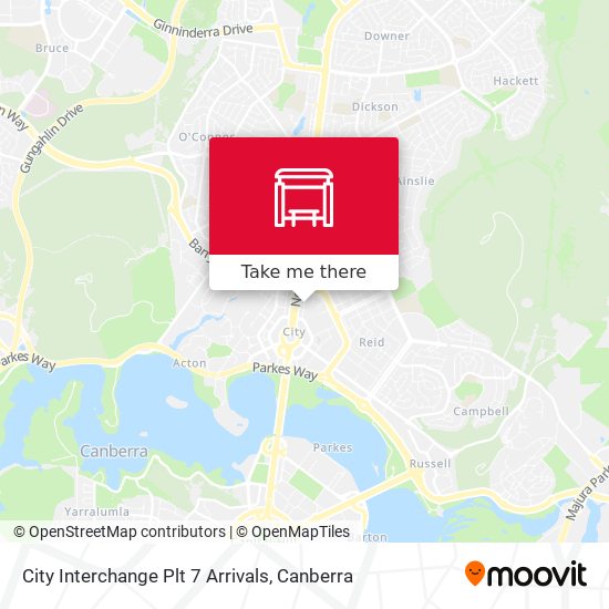 City Interchange Plt 7 Arrivals map