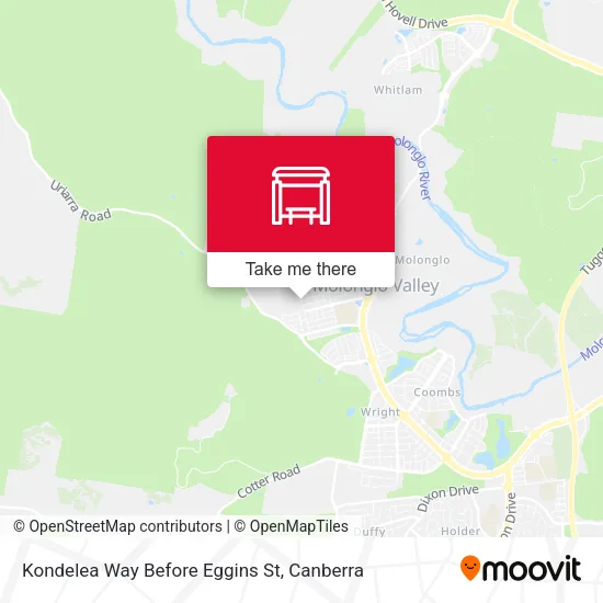 Kondelea Way Before Eggins St map