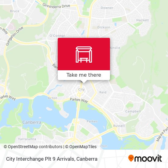 City Interchange Plt 9 Arrivals map