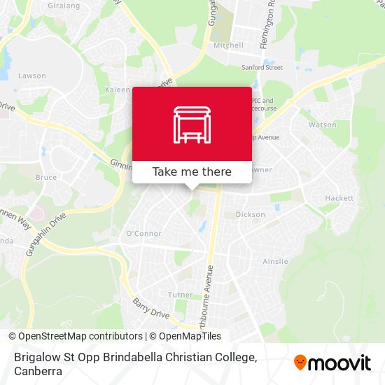 Mapa Brigalow St Opp Brindabella Christian College