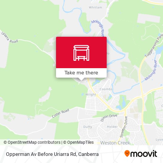 Opperman Av Before Uriarra Rd map