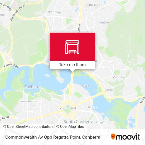 Mapa Commonwealth Av Opp Regatta Point