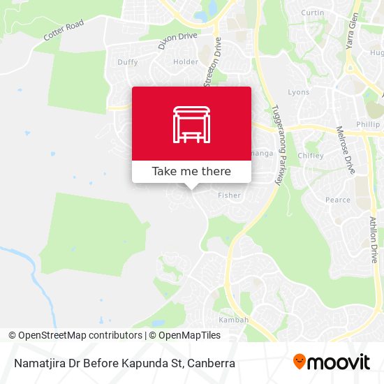 Namatjira Dr Before Kapunda St map
