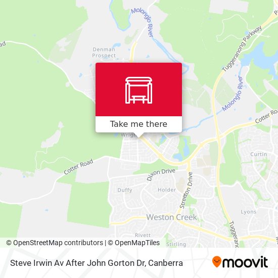 Steve Irwin Av After John Gorton Dr map