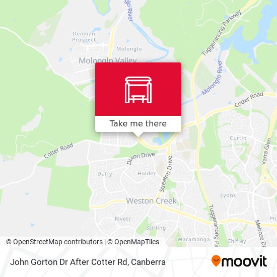 John Gorton Dr After Cotter Rd map