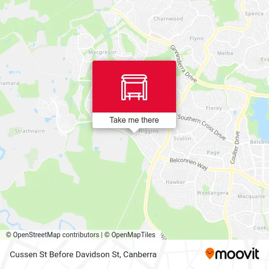 Mapa Cussen St Before Davidson St
