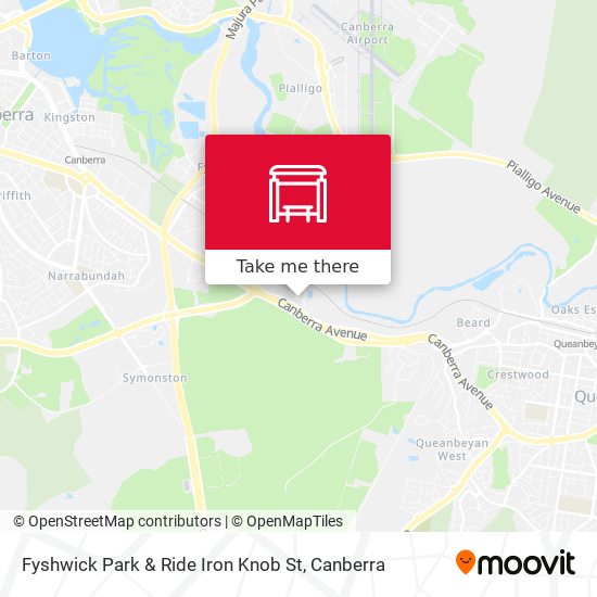 Fyshwick Park & Ride Iron Knob St map