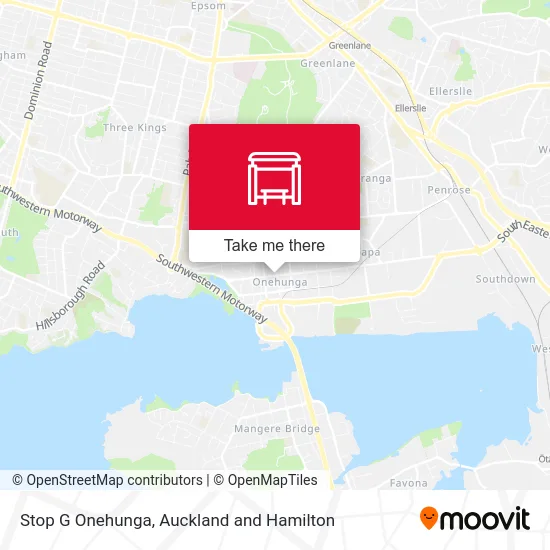 Stop G Onehunga map
