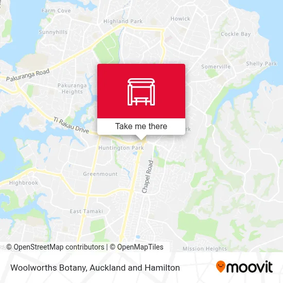 Woolworths Botany map