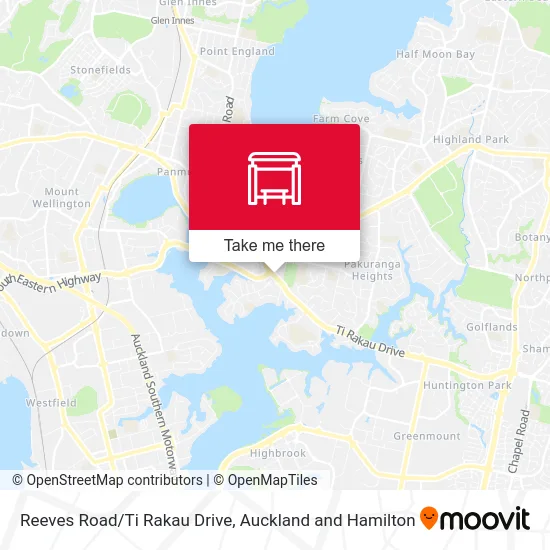 Reeves Road/Ti Rakau Drive map