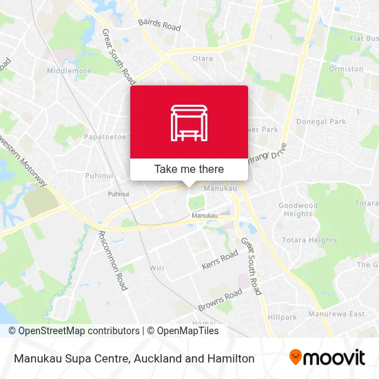 Manukau Supa Centre map
