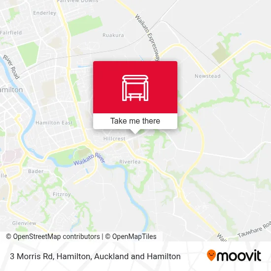 3 Morris Rd, Hamilton map