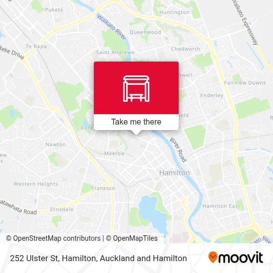 252 Ulster St, Hamilton map