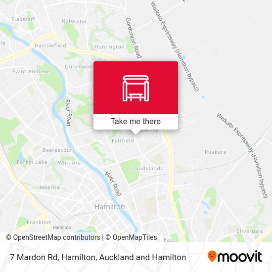 7 Mardon Rd, Hamilton map