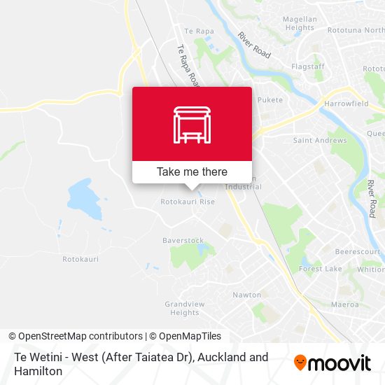 Te Wetini - West (After Taiatea Dr) map
