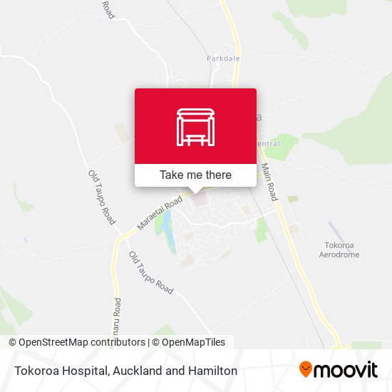 Tokoroa Hospital map