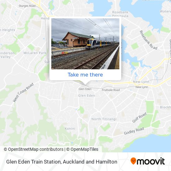 Glen Eden Train Station map