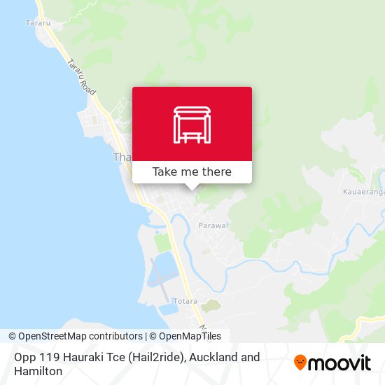 Opp 119 Hauraki Tce (Hail2ride) map