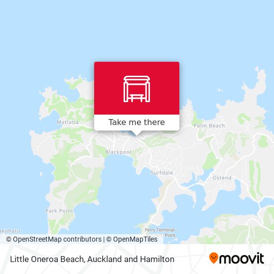 Little Oneroa Beach map