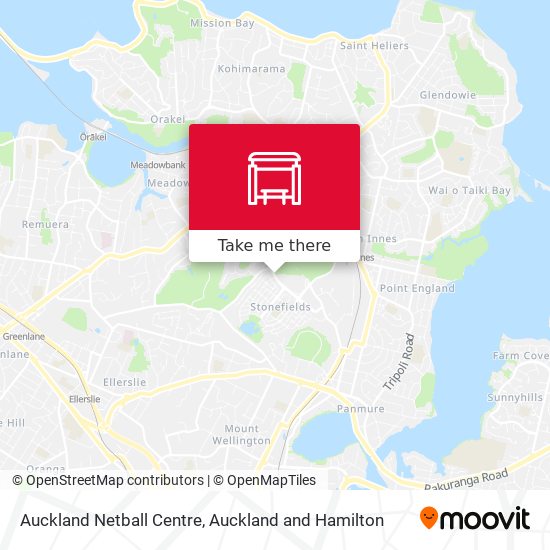 Auckland Netball Centre map