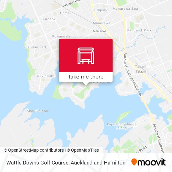 Wattle Downs Golf Course map