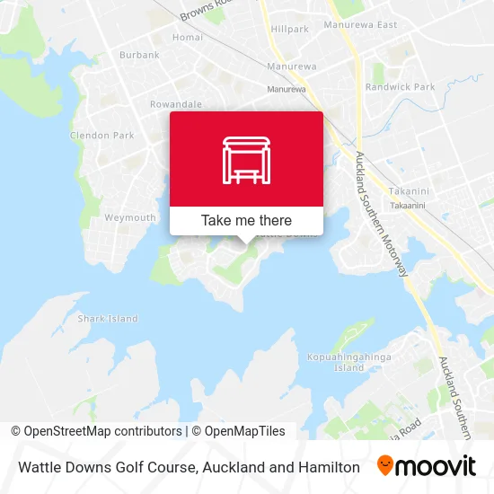 Wattle Downs Golf Course map