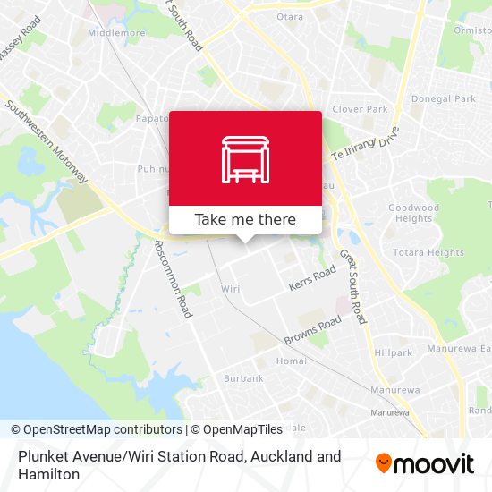 Plunket Avenue / Wiri Station Road map