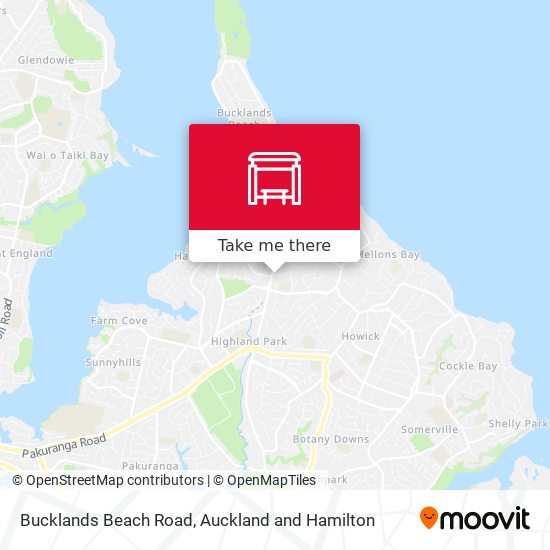 Bucklands Beach Road map