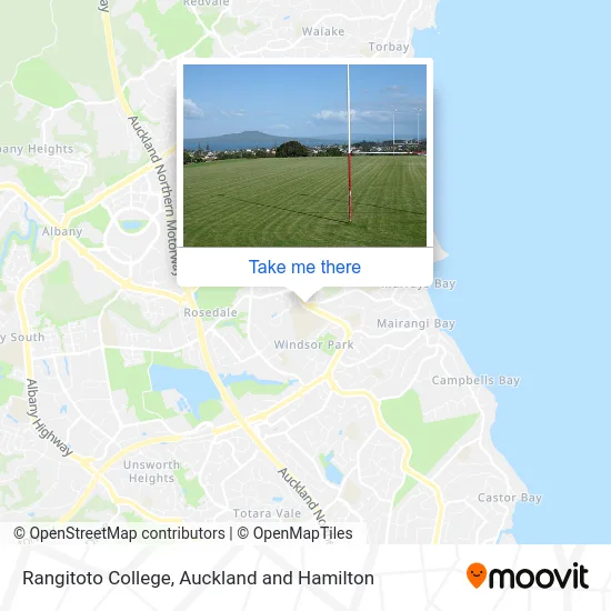 Rangitoto College map