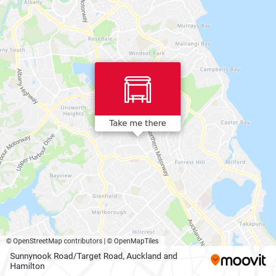 Sunnynook Road/Target Road map