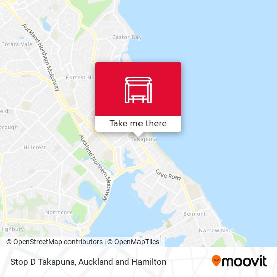 Stop D Takapuna map