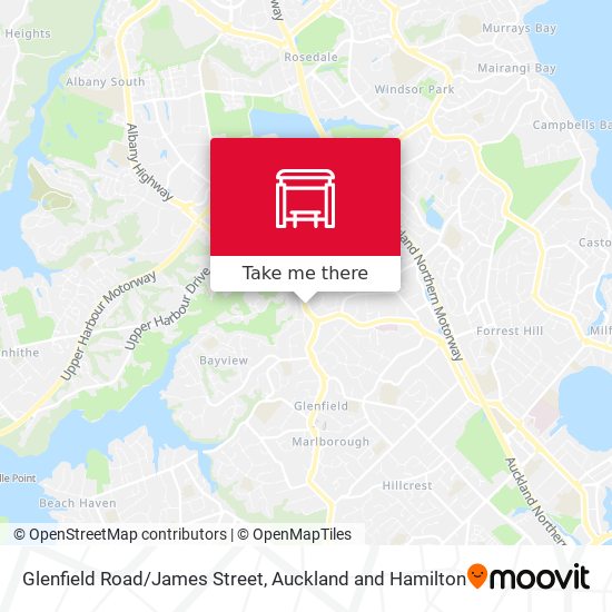 Glenfield Road/James Street map