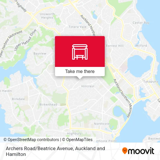 Archers Road/Beatrice Avenue map