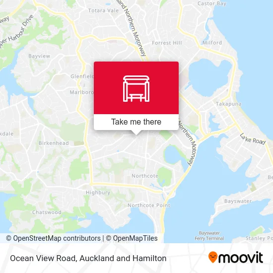 Ocean View Road map