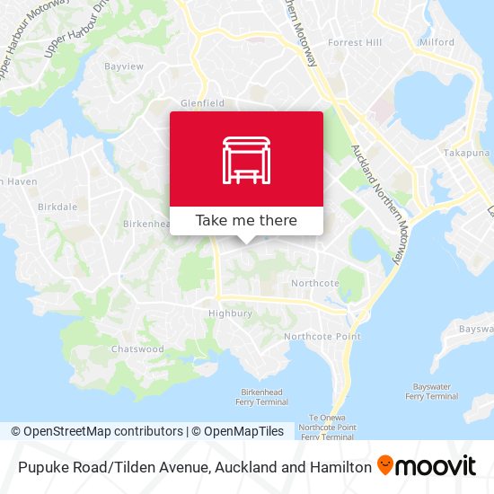 Pupuke Road/Tilden Avenue map