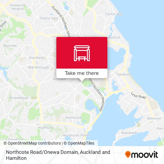 Northcote Road/Onewa Domain map