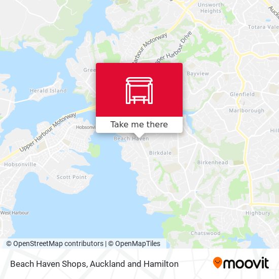 Beach Haven Shops map