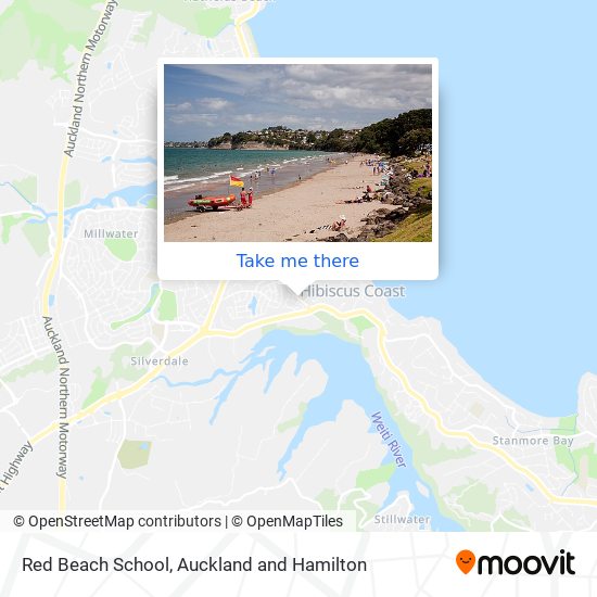 Red Beach School map