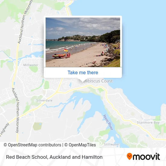 Red Beach School map