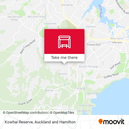 Kowhai Reserve map