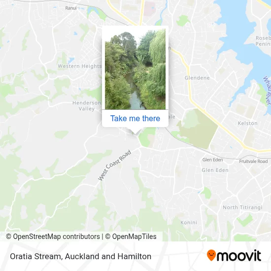 Oratia Stream map
