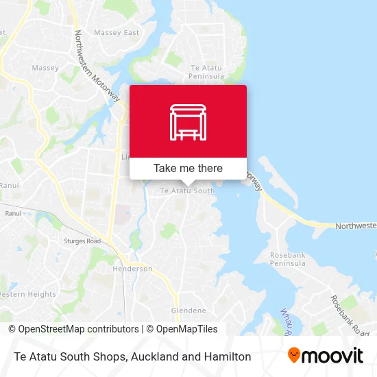 Te Atatu South Shops map