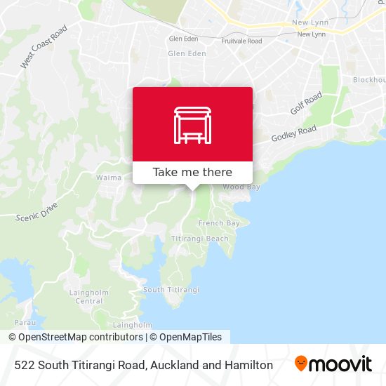 522 South Titirangi Road map