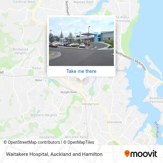 Waitakere Hospital map
