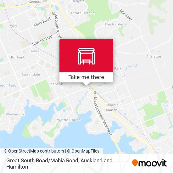 Great South Road/Mahia Road map