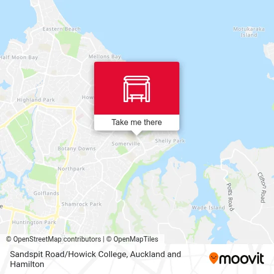 Sandspit Road/Howick College map