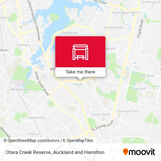 Otara Creek Reserve map