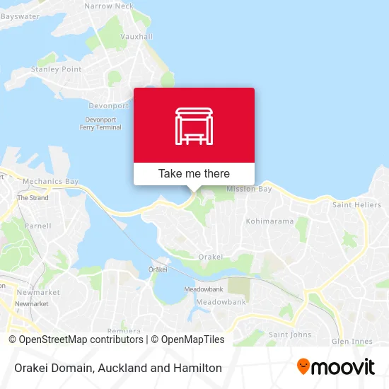 Orakei Domain map